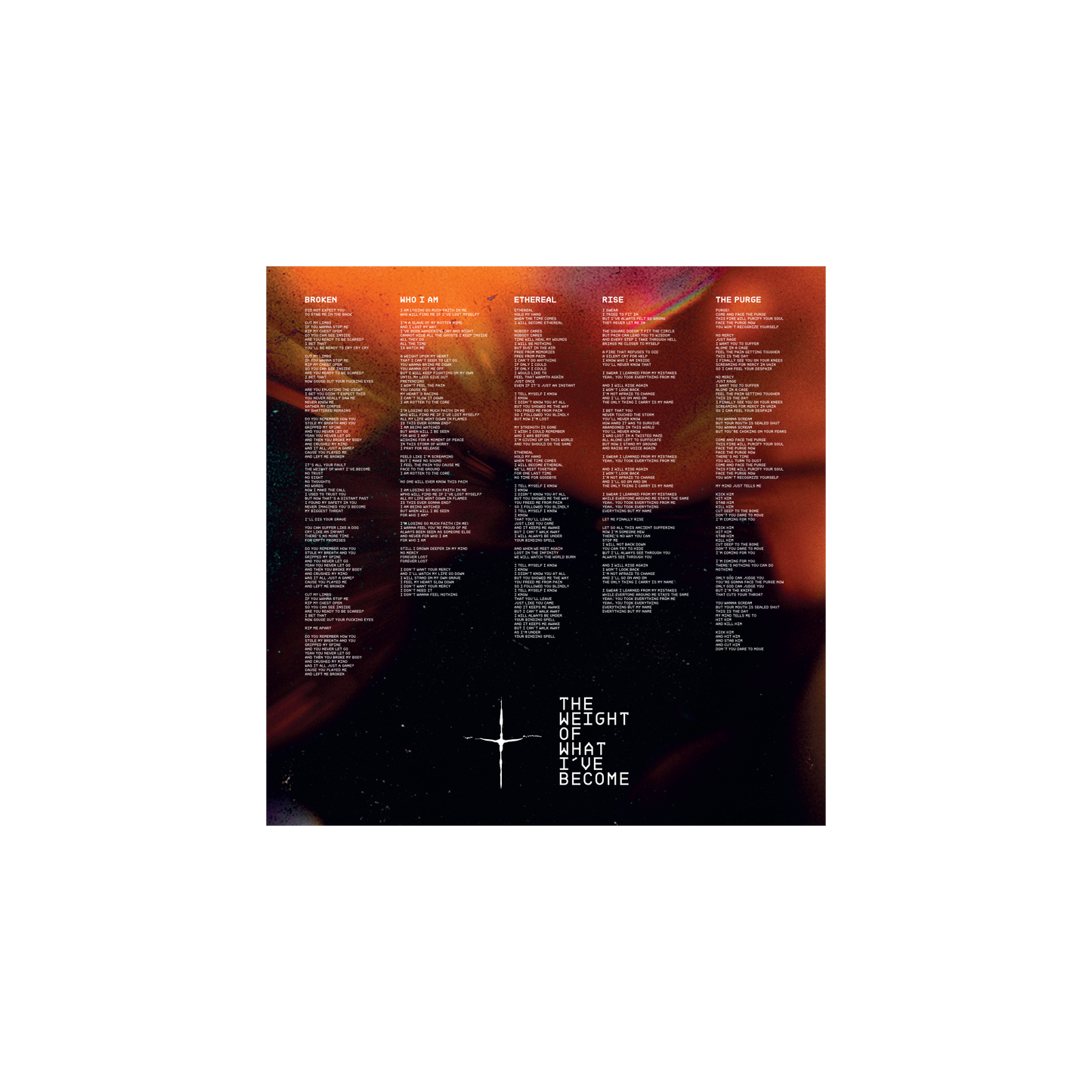 THE WEIGHT OF WHAT I'VE BECOME (CLEAR ORANGE VINYL)